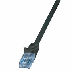 LogiLink CP3043U câble de réseau 1,5 m Cat6a U/UTP (UTP) Noir (LOGILINK - Patch Cable Cat.6A 10GE Home U/UTP EconLine black 1,50m)