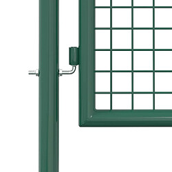 Acheter vidaXL Portail de clôture acier 100x75 cm vert