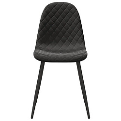 Acheter Maison Chic Lot de 6 Chaises à manger | Chaise de salle à manger cuisine noir velours -GKD95772