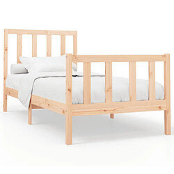 vidaXL Cadre de lit sans matelas 100x200 cm bois massif de pin