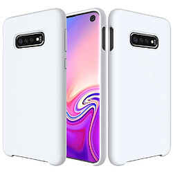 Coque en silicone liquide mou blanc pour votre Samsung Galaxy S10e