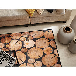 Avis Beliani Tapis 80 x 150 cm avec imprimé de bois KARDERE