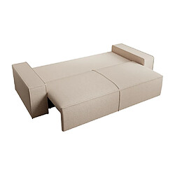 Acheter Vente-Unique Canapé 4 places convertible en tissu texturé beige AMELIA