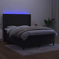 Avis Sommier à lattes,Cadre à lattes de lit pour Adulte matelas et LED Noir 140x190 cm Velours -MN38771