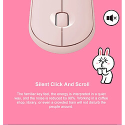 Universal Souris sans fil Souris Bluetooth Silent Slim Souris Bluetooth pour ordinateurs portables Bureau Home | Mouse (rose)