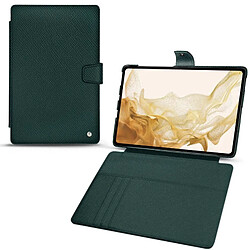 Housse cuir Samsung Galaxy Tab S8 - Rabat portefeuille - Vert séduisant ( Pantone #1d3c34 ) - NOREVE