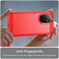 Acheter Htdmobiles Coque pour Honor 200 5G - housse etui silicone gel carbone + verre trempe - ROUGE