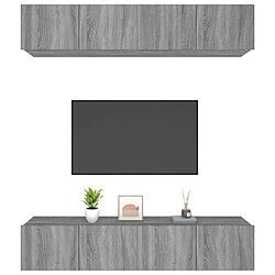 Avis vidaXL Meubles TV 4 pcs sonoma gris 80x30x30 cm bois d'ingénierie