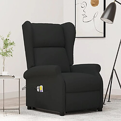 vidaXL Fauteuil de massage Noir Tissu