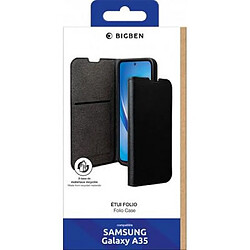 BigBen Connected Étui pour Samsung Galaxy A35 Folio Wallet avec Porte-cartes et Support vidéo Noir