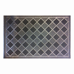 Pegane Tapis gratte-pieds "Picots noir" en caoutchouc - Largeur 40 x Longueur 60 cm