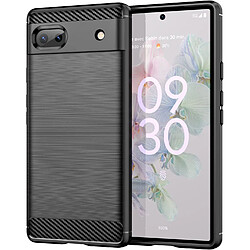 Coque protection style Style Carbone noire pour Google Pixel 6A 5G souple Antichoc XEPTIO pochette