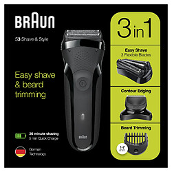 Braun Series 3 81702941 rasoir pour homme Rasoir à grille Tondeuse Noir