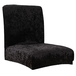 Housse De Chaise Courte à Dossier Bas Housse De Tabouret De Bar Noir pas cher