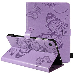 Etui en PU motif papillon avec support violet pour votre Samsung Galaxy Tab A7 10.4 (2020)/T505/T500