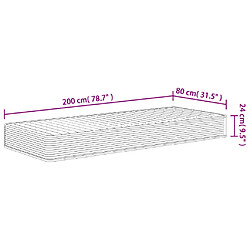 vidaXL Matelas en mousse moyennement doux 80x200 cm pas cher