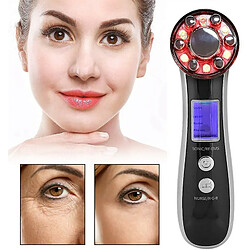 Acheter Chrono Dispositif de beauté faciale à ultrasons de dispositif de radiofréquence à LED, dissolvant de rides multifonction Massage facial anti-rides anti-vieillissement pour le corps et le visage(Noir)