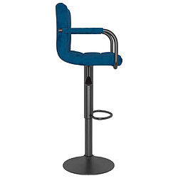 Acheter vidaXL Tabourets de bar lot de 2 bleu velours