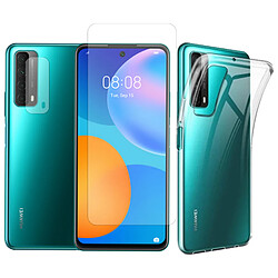 Protection intégrale Verre Trempé Huawei P Smart 2021 + Verre Trempé Caméra Arrière + Coque souple silicone transparente -Visiodirect-