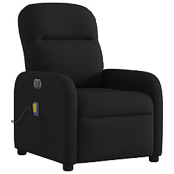 Avis vidaXL Fauteuil de massage inclinable électrique Noir Tissu