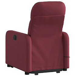 Avis vidaXL Fauteuil inclinable de massage Rouge bordeaux Tissu