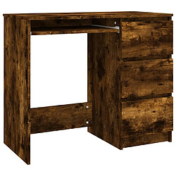 vidaXL Bureau Chêne fumé 90x45x76 cm Bois d'ingénierie