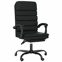 Maison Chic Fauteuil de massage inclinable de bureau,Fauteuil luxe de relaxation Noir Similicuir -MN51845