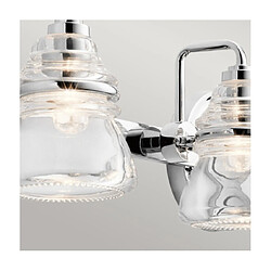 Avis Elstead Lighting Applique murale Salle de bains Kichler Verre,Acier Chrome poli