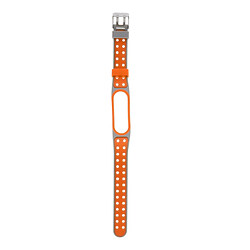 Bracelet De Remplacement En Silicone Pour Bracelet Xiaomi MI Band 5 Gris + Orange