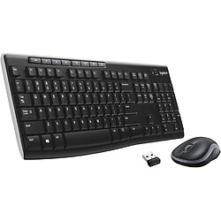 Logitech Wireless Combo MK270 clavier Souris incluse USB QWERTY Italien Noir 