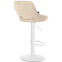 Non Tabouret de bar Milet simili cuir blanc pas cher