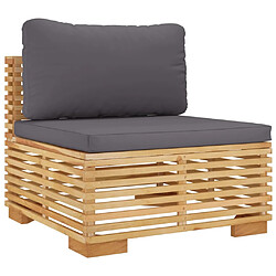 Avis vidaXL Salon de jardin 9 pcs avec coussins Bois de teck solide