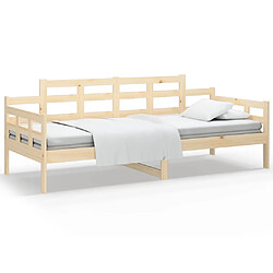 vidaXL Lit de jour sans matelas bois de pin massif 90x190 cm