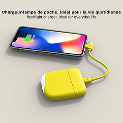 SANAG - Ice-Powerbank - Batterie Externe 5000 Mah Avec Lumière Tactile Intégrée Adaptée À Tous Les Smartphone Iphone,Samsung,Huawei,Xiaomi,Lg,Tablette En Plastique Recyclé Certifié Grs - Jaune