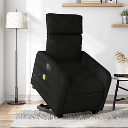 vidaXL Fauteuil inclinable de massage électrique Noir Tissu