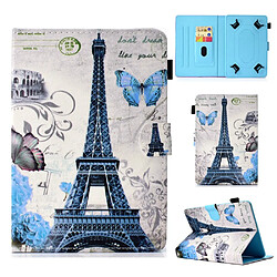 Etui en PU tour eiffel pour votre Tablet 8-inch