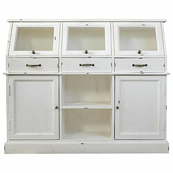 Avis Buffet Alexandra House Living Blanc verre Bois de manguier 45 x 106 x 125 cm