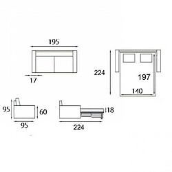 Acheter Inside 75 Canapé lit 3 places MASTER convertible EXPRESS 140 cm microfibre taupe, MATELAS 18 CM INCLUS.