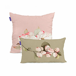 Happy Friday Set de housses de coussin HappyFriday White peonies Multicouleur 2 Pièces