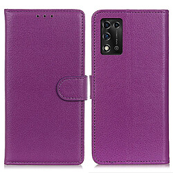 Etui en PU texture litchi avec support, violet pour votre ZTE Libero 5G II 5G