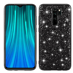 Wewoo Coque Pour Xiaomi Redmi Note 8 Pro Étui en TPU antichoc poudre scintillante noir