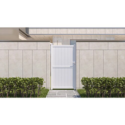 Habitat Et Jardin Portillon aluminium Lola - 101.2 x 180.9 cm - Blanc