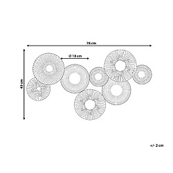 Avis Beliani Décoration murale TENNESSINE Difforme Métal Noir