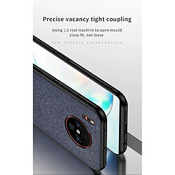 Wewoo Coque Souple Pour Huawei Mate 30 Pro Splicing antichoc PU + Texture de tissu PC + TPU Housse de protection Noir