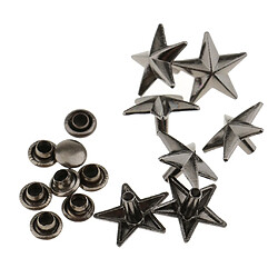 20 pièces star rivets perles spikes pour sac en cuir chaussures artisanat 13mm gris pas cher