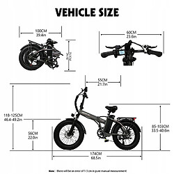 Acheter Autrement Vélo électrique Pliable BAOLUJIE GPS-DZ2002 48V 16AH,Portée 80KM,750W Moteur,45KM/H-20"*4.0 - SHIMANO 7-Gris