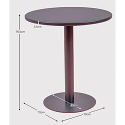 Nest Dream Table haute industrielle en acier 76cm de haut - Brandon pas cher