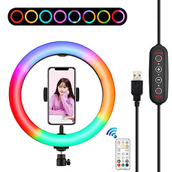 10.2 '' 26cm LED Dimmable Vlogging Video Ring Light Avec Support De Clip De Téléphone