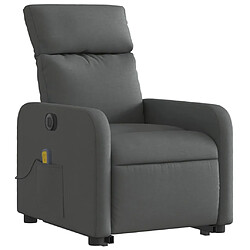 Avis vidaXL Fauteuil inclinable de massage électrique Gris foncé Tissu