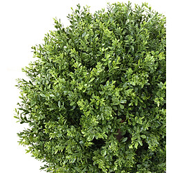 Avis Pegane Plante artificielle haute gamme Spécial extérieur / Buis boule UV artificiel,coloris vert - Dim : H.100 x D.82 cm